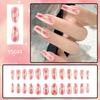 Press on Nail Ballerinas Coffin Fake Nail Designs Stick on Nail Full Cover False Nail Acrylic Glues on Nail for Womens