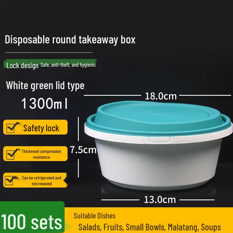 Homeglen Round Disposable Takeaway Containers