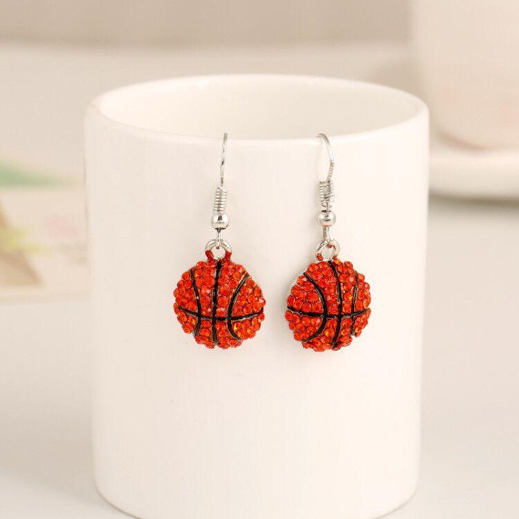 Bijuterii pentru competiții de sporturi cu mingea, cercei și cercei de baseball încrustați cu diamante, la modă, hipster