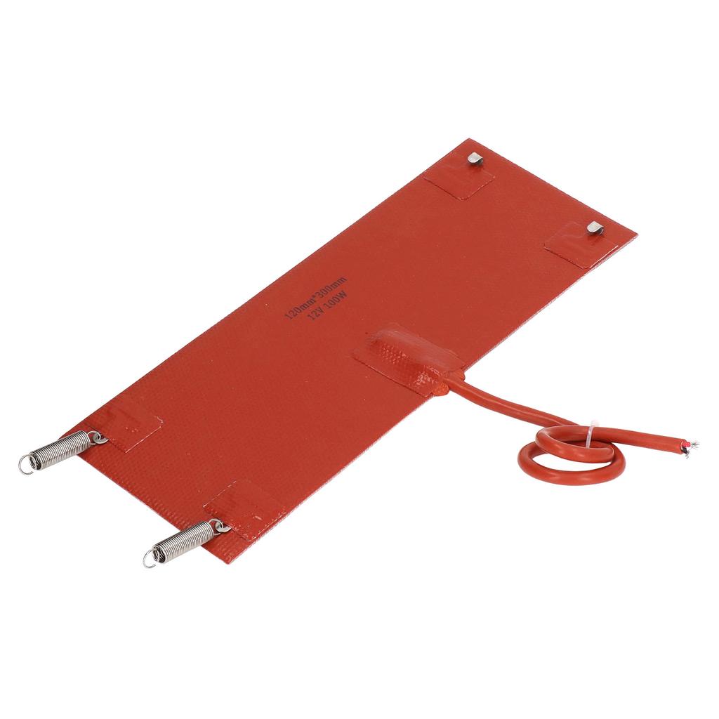 Silicone Heating Pad Waterproof Heater Mat Warmer 300x120mm 100W for Vehicle Car DC12V