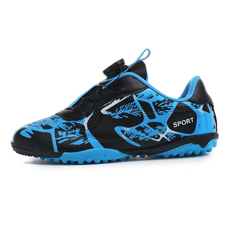 Kids' Boys TF Soccer Cleats - Wear-Resistant, Studded, Rotating Buckle for Outdoor Training