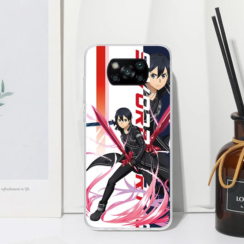 

Anime Sword Art Online SAO Phone Case For Xiaomi Poco X7 X6 X5 M7 M8 Pro F7 Ultra Redmi 15C 15 13C 13 12C 12 10 10C 10A Art Fund Xiaomi Poco F7