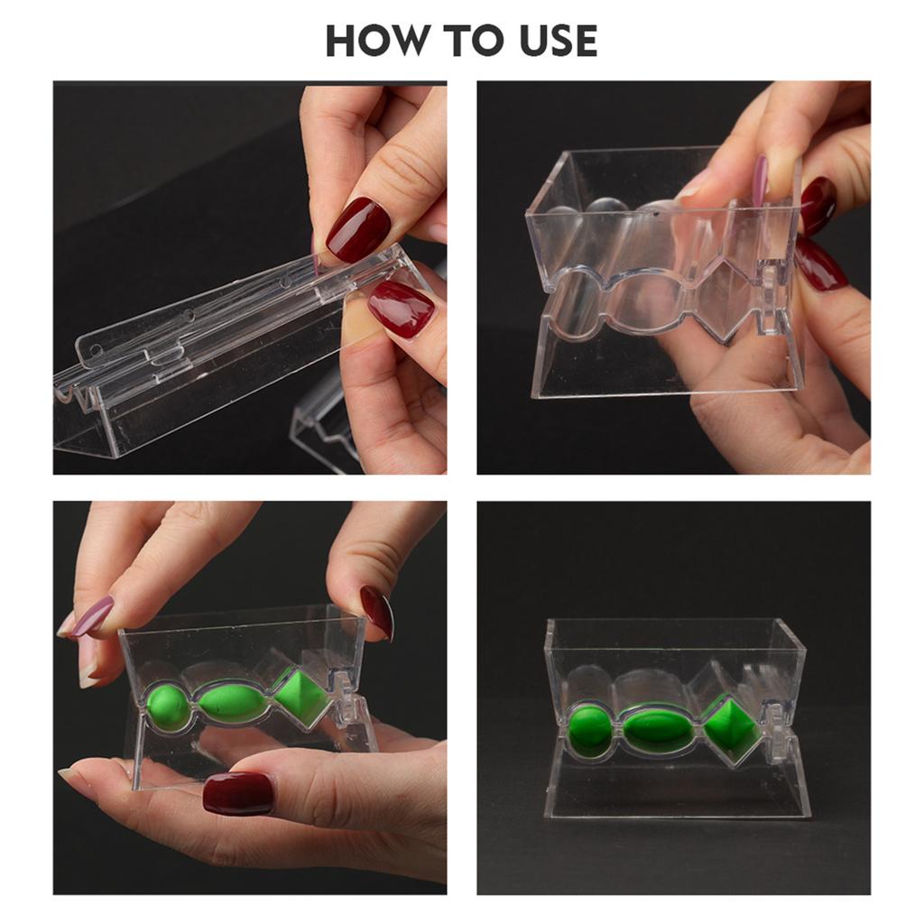 Bead Roller Clear Acrylic Soft Clay Jewelry Making Tool Beads Forming Circular Elliptical Diamond Shaped Rolling Tools