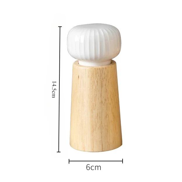 Manual Salt and Pepper Grinders Adjustable Coarseness with Ceramic Core Black Pepper Mill Seasoning Bottle for Kitchen Supplies