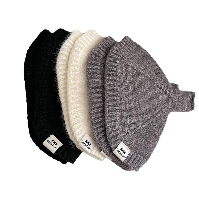 Novo Estilo de Inverno Estilo Concha Cor Sólida Luvas Tricotadas para Estudantes e Mulheres Quentes e Versáteis Dedos Expostos Mangas de Personalidade