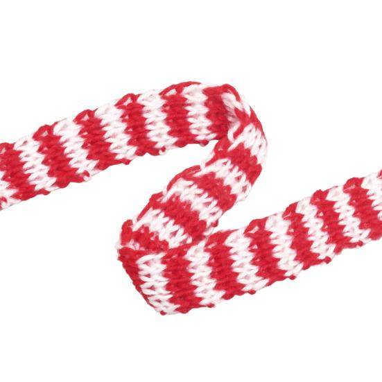 Christmas Theme Ribbon for Gift Boxes 5m Woven Wrapping And Bouquet Packaging, Decorative Plump Bow Making Crafts Knit Holiday DIY Making,