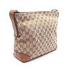Used GUCCI GG canvas sherry line Shoulder Bag 337598 canvas leather Beige Brown Used Women