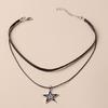 Hollow Five-Pointed Star Necklace Female Temperament Niche Collarbone Chain