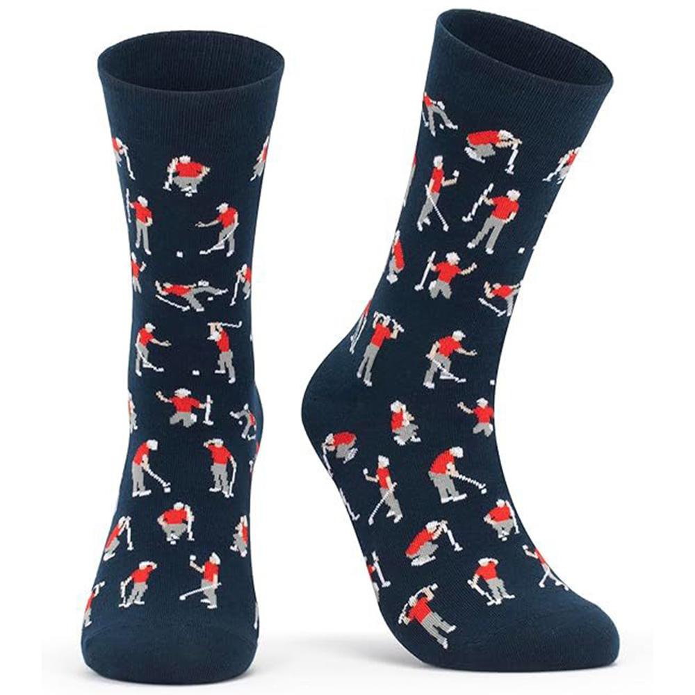 

3styles Golf Socks Rugby Running Hiking Athletic Socks Machine Washable Mid-Calf Socks Sports Footwear for Man Athletes Gifts