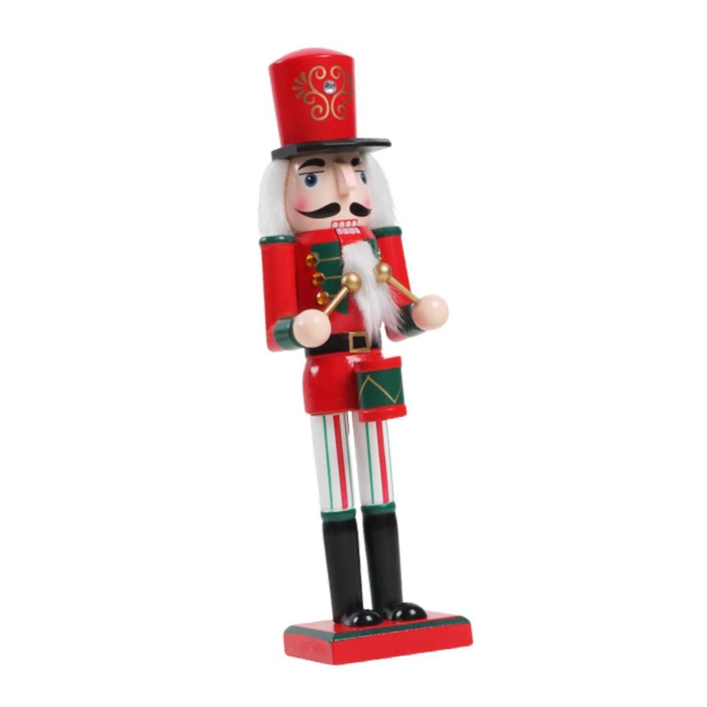 Nutcracker Statue Tabletop Ornament Wood Sculpture Crafts for Housewarming Desktop