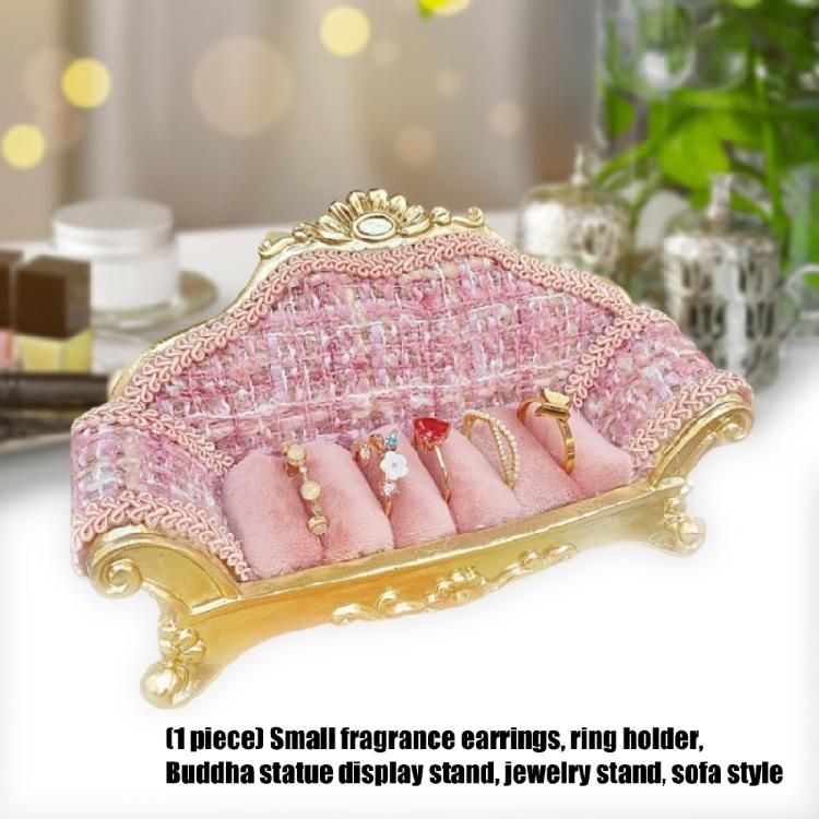 Fabric Plastic Jewelry Display Rack Sofa Design Secure Storage For Earrings Rings Amulets Shop Home Decorative Organiser