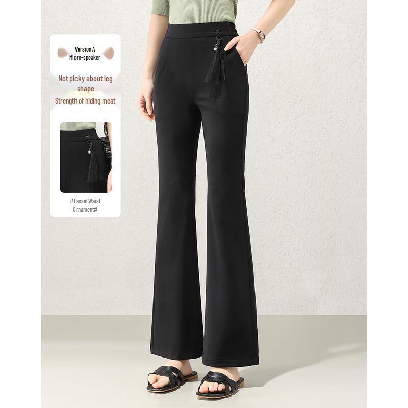 TERRE BLEUE Women s High-Waist Flared Trousers 27