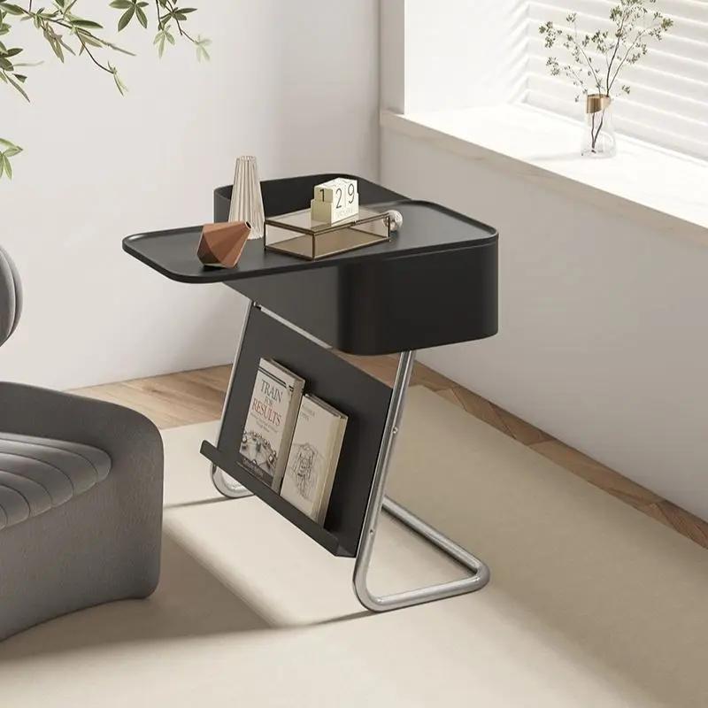 Modern Sofa Side Table Small Square Coffee Tables with Hidden Storage Coffee Tables for Living Room Big Size Interior Furniture