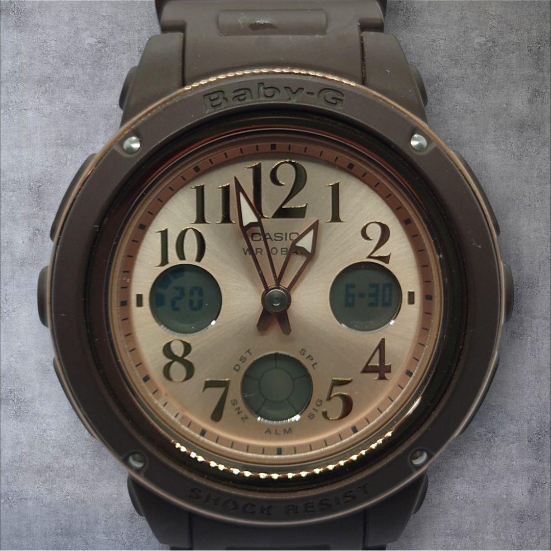 Used CASIO Baby-G BGA-150PG Watch Brown Ladies