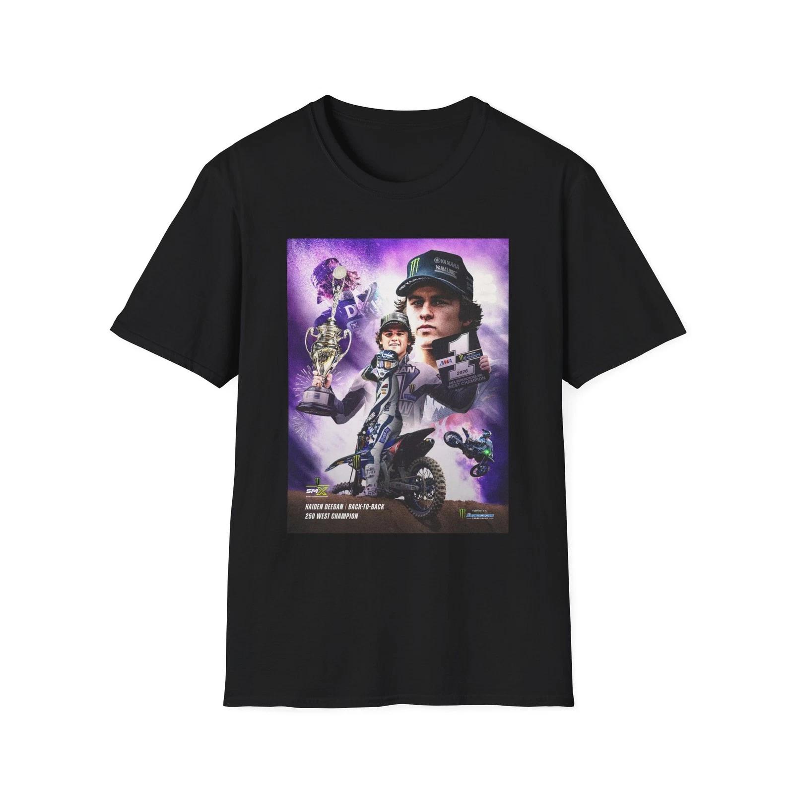Back to Back Supercross Champion T-Shirt, Haiden Deegan Dirtbike Racing Tee 3XL