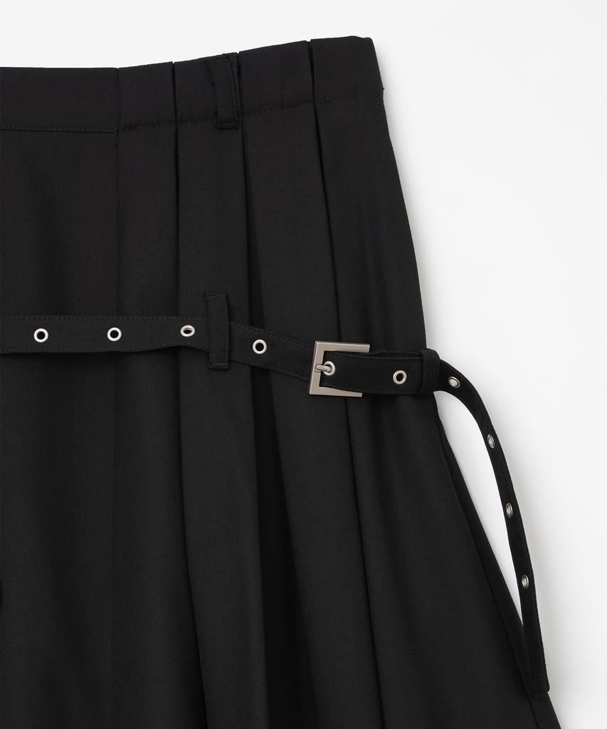 Milo Woman Belt Pocket Midi Skirt [Black]