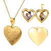 Heart Locket Necklace For Women Stainless Steel Jewelry Custom Photo Frame Memory  Love Pendant For Valentine's Day Gift