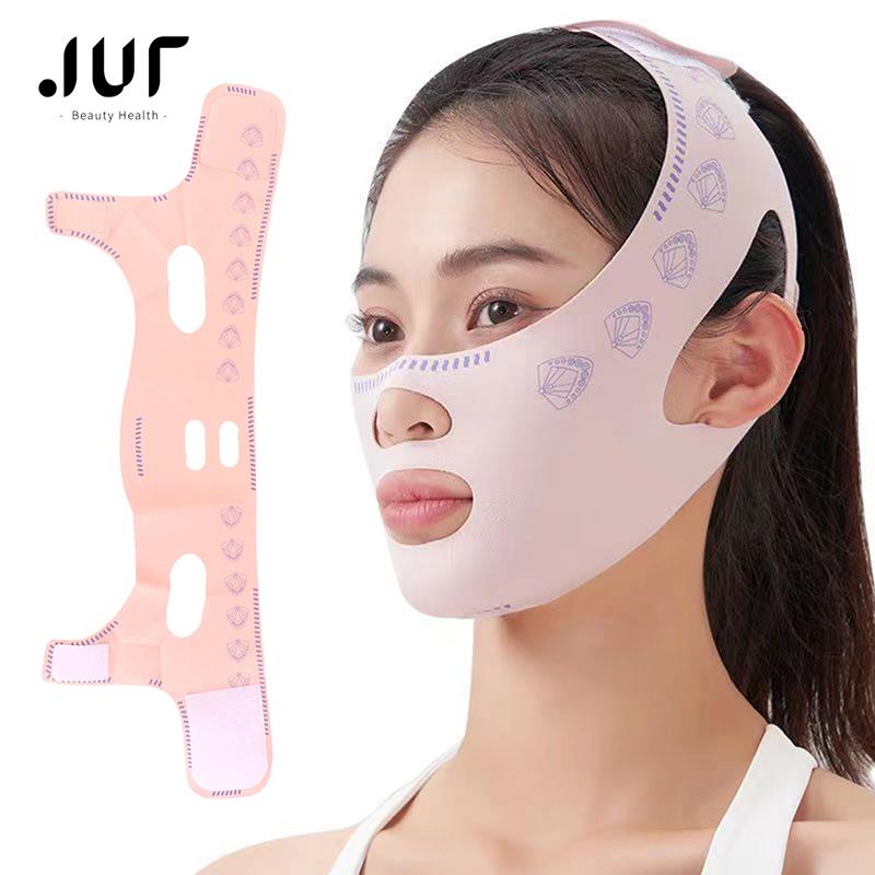 1 pièce Bandeau de Sommeil Sculptant le Visage Bandage Amincissant le Visage V Line Joue Menton Cou Façonneur Sangle de Massage Ceinture Masque Relaxant Liftant Beauté