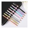 PATIKIL 2pcs Black Ink Ballpoint Pens, Crystal Diamond Twist Metal Pens 1.0mm Medium Point, Gold for Notes, Journaling, Gifts, Office