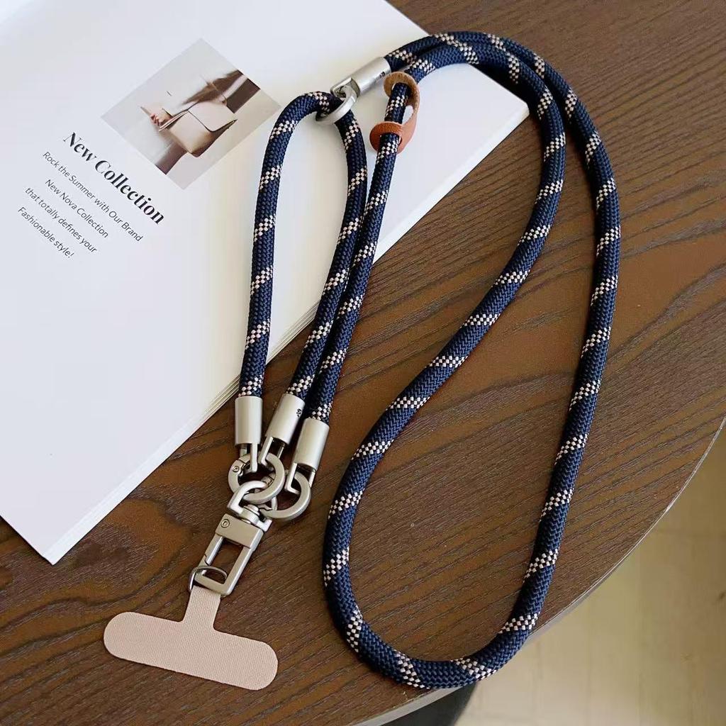 Dual-Function Anti-Lost Crossbody Phone Lanyard with Detachable Wrist Strap and Metal Buckle