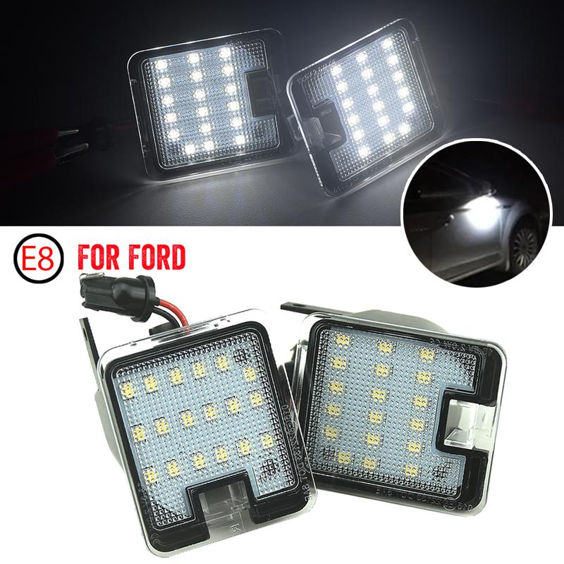 Fit For Ford Mondeo MK5 14-20 Under Mirror Welcome Lamp 2x CANBUS LED Under Mirror Puddle Light For Ford Grand C-Max 2010-