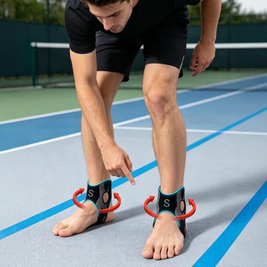 1/2Pcs Adjustable Ankle Brace for Men & Women, Injury Recovery Sprained Ankle Support Foot Wrap, Achilles Tendonitis Pain Relief Ankle Compression