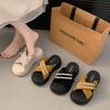 Muffin Thick Sole 2025 Summer New High-value Stepping On Shit Slippers Women's Height-increasing Sandals Casual Beach Cool Slippers