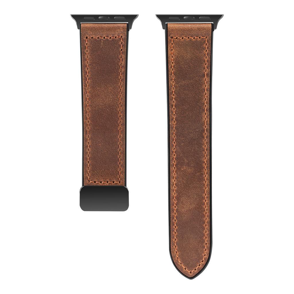 Magnetic Buckle Strap for Apple Watch Band Ultra2 49mm 45mm 44mm   42mm Silicone Leather Strap Bracelet IWatch Series 763 Se 8 9