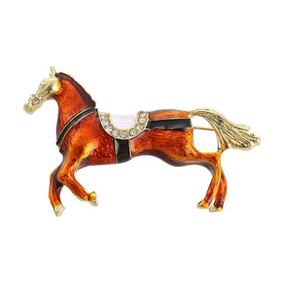 

1/2 шт. Винтажная брошь в виде бегущей лошади, свитер, кардиган, пальто, деловой костюм, животное, лацканный значок, мужская, женская, модная бижутерия, аксессуары для одежды