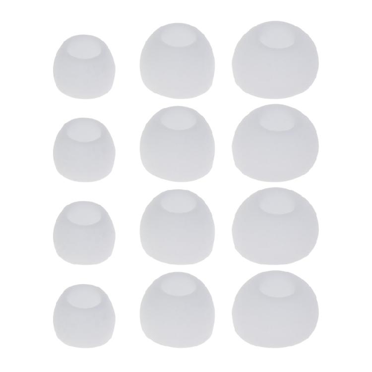 12Pcs Soft Silicon Eartips with 4.5mm Connectors Hole, Fit Most in-Ear Earbud