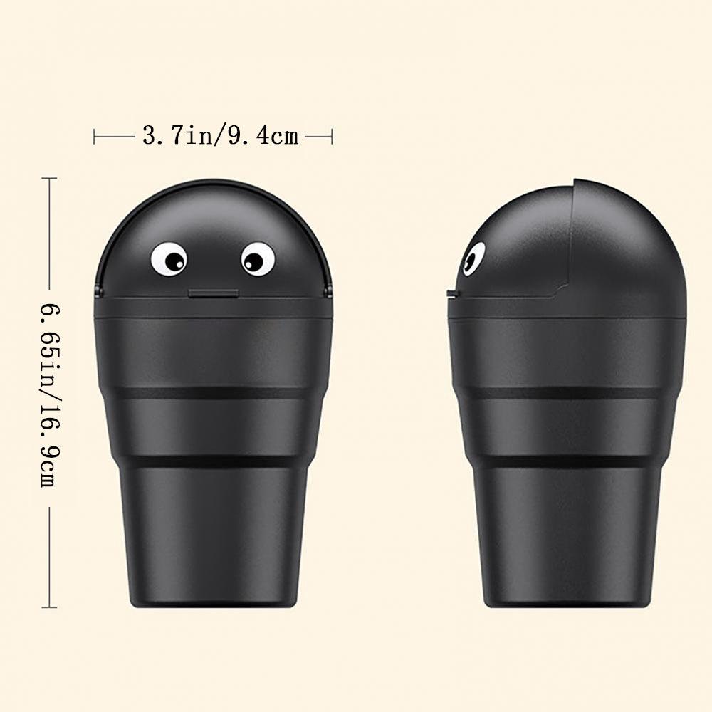 

Car Trash Can with Swing Lid - Leakproof Auto Organizer Spill-Proof Vehicle Trash Bin for Cars SUVs Trucks чёрный