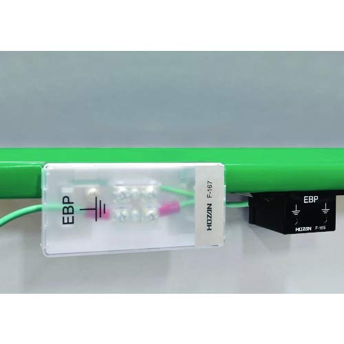 HOZAN F-167 Ground Terminal, Anti-Static, Aggregates up to 8 Ground Wires, Terminal Block, Attaches Directly to Conductive Mat