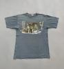 Vintage 1998 Wolf In Winter Thrashed Faded Tee Y2K