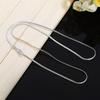 Collana Jinrongxing 16-30" Placcata Rame Argento Catena Piatta Serpente Europea/Americana 2MM