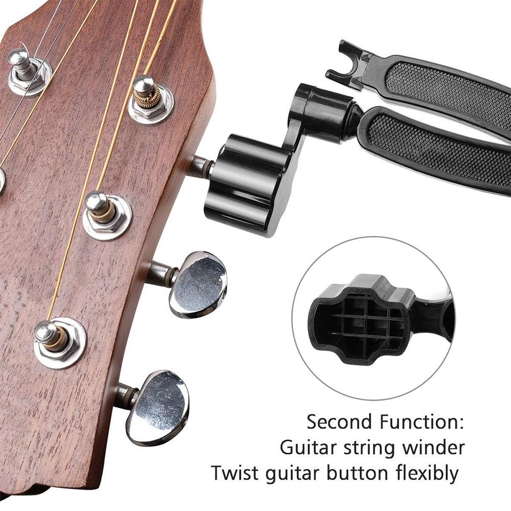 Professional Guitar String Winder Cutter and Bridge Pin Puller Guitar Repair Tool Functional 3 in 1