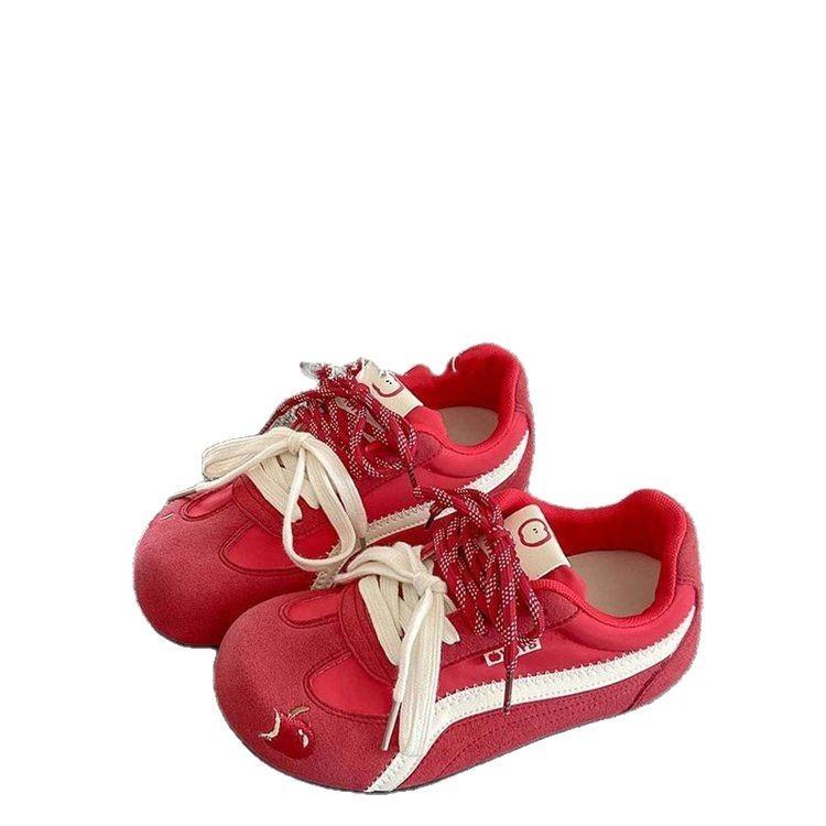 Popular Barbie Pink Board Shoes Women's 2025 New Platform White Shoes Korean Versatile Niche Shoes Dexun Shoes
