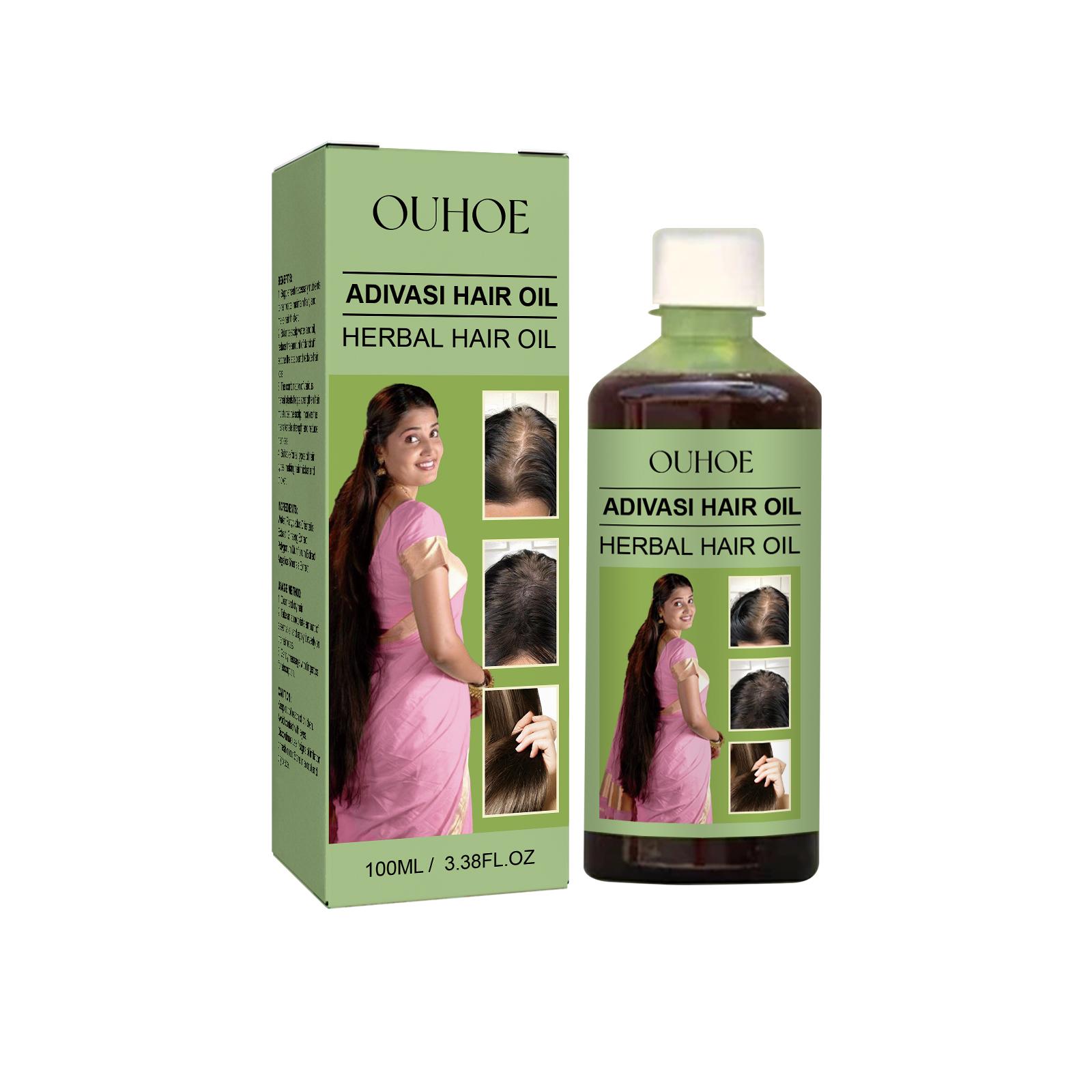 

OUHOE Herbal Hair Oil: Gentle scalp nourishment, strengthens hair, cleanses scalp, and provides smoothness.