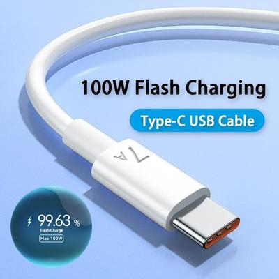 Câble de USB type C de charge rapide 100W 7A pour Xiaomi Redmi POCO Huawei Honor chargeur de téléphone portable câble de USB C de banque d'alimentation