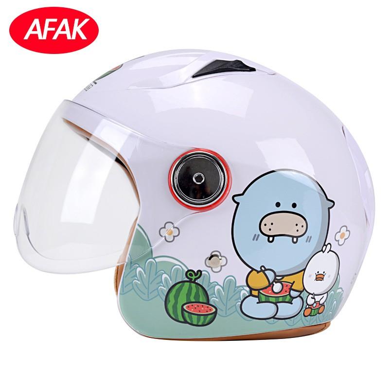 Certified Kids Motorcycle Helmet Electric Scooters ABS Half Safe Lightweight Cartoon Design