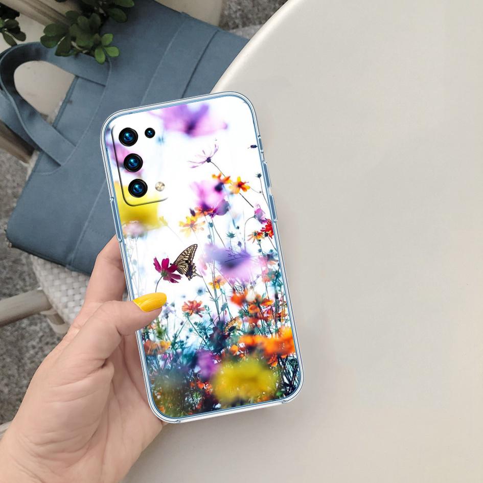 LO26 Colorful Butterfly Soft Shell Transparent Phone Case for Samsung Galaxy A04 A04S A14 A23 A34 A54 M23 M33 M52 M53