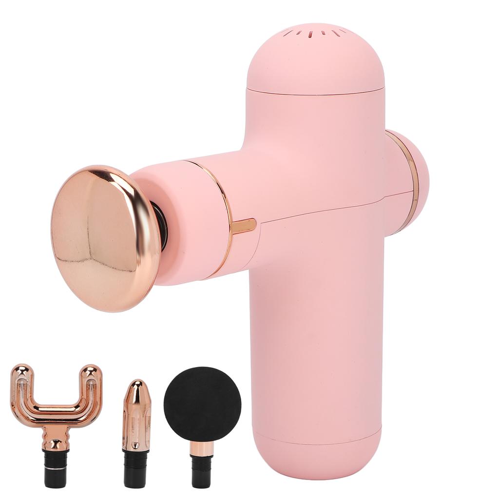 Massage Gun Rechargeable Soreness Pain Relief Deep Tissue Vibration Electric Muscle Massager (Pink)