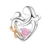 Warm 925 Silver I Love My Family The Best Parents Fit DIY Bracelet Necklace Family Gathering Souvenirs Holiday Gifts
