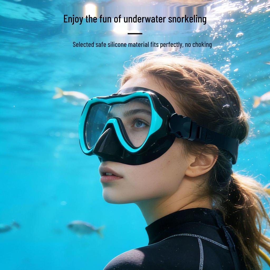 Silicone Tempered Glass Snorkel & Diving Mask