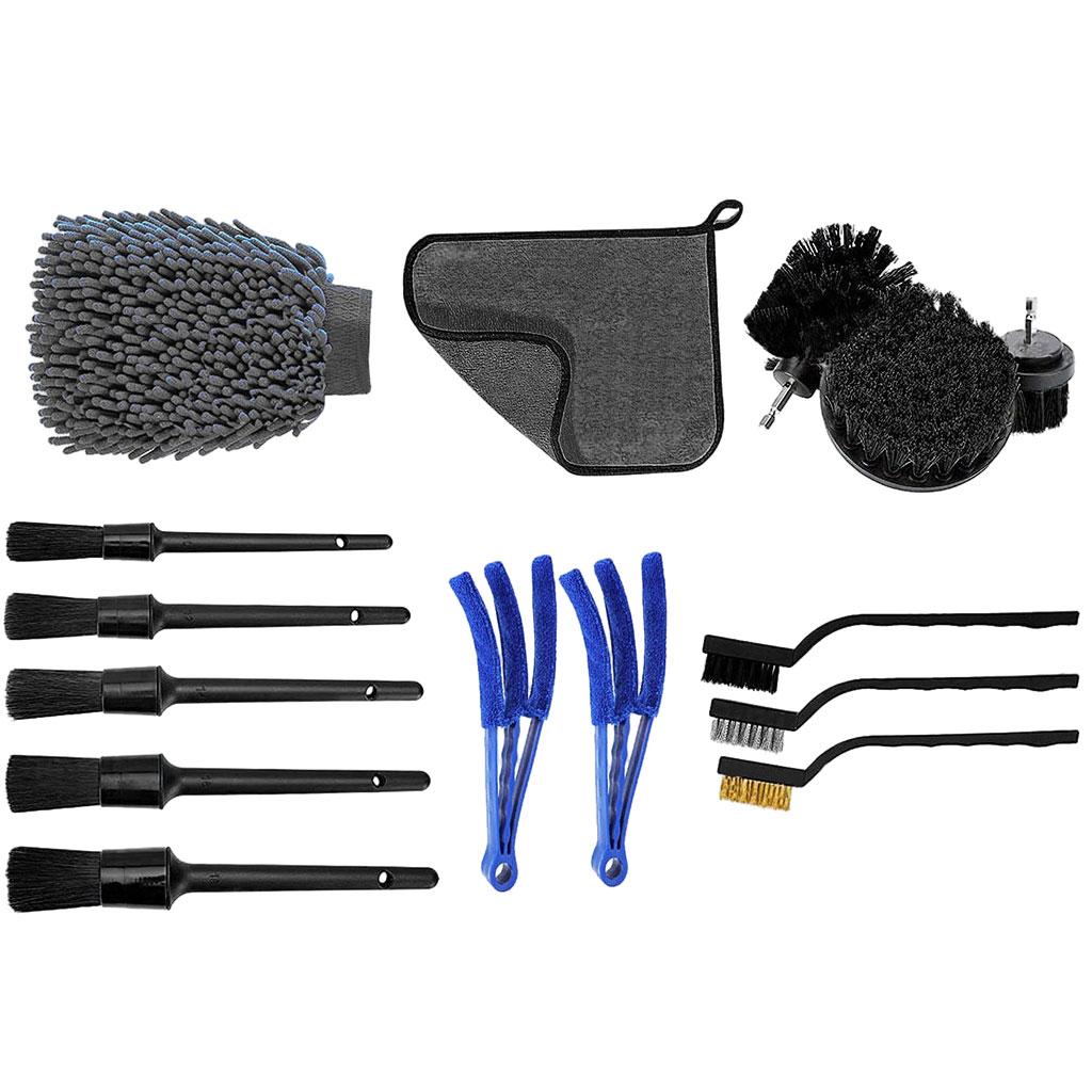 

16 шт. Щетки для электрической дрели для чистки автомобиля, внутренние диски двигателя с длинной ручкой, щетки для электрической дрели для чистки шин и ободьев колес чёрный
