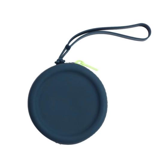 

Чехол для лакомства для собак с карабином, детский круглый чехол на молнии, сумка для хранения наушников серый