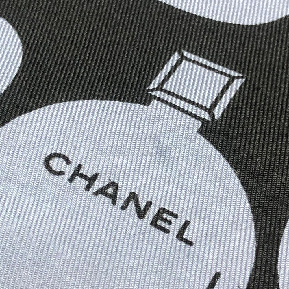 Chanel Pop Multi-Design Fashion Accessory Large Format Scarf Silk Black