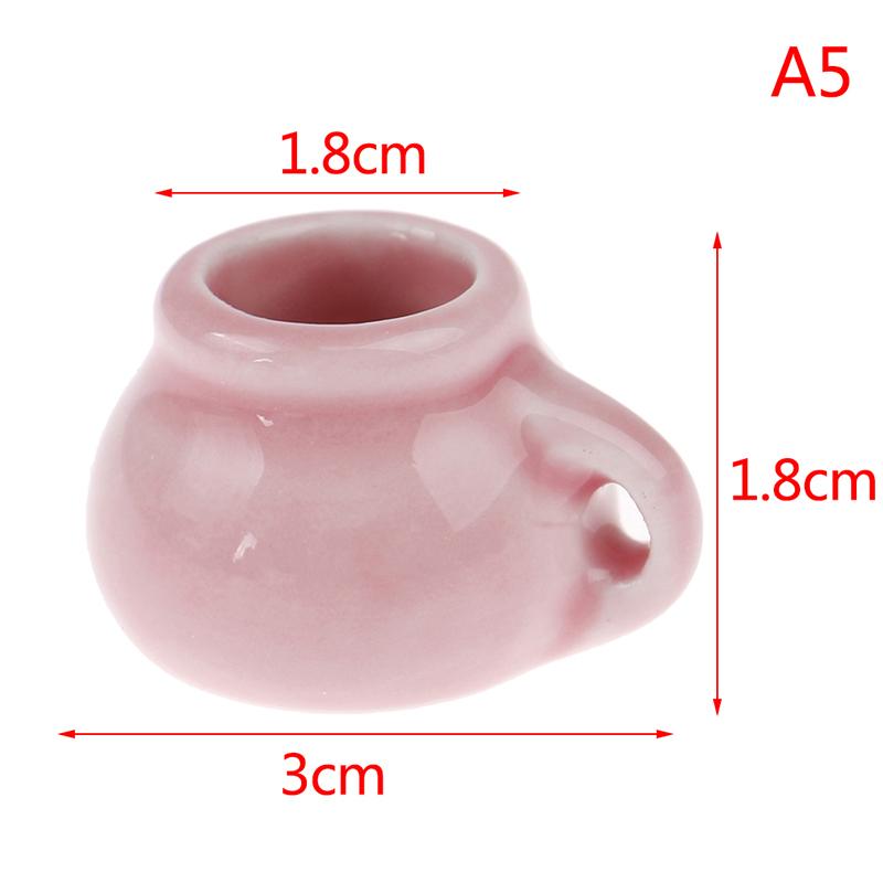 1:12 Dollhouse Miniature Jasmine Hydrangea Flower Green Plant Vase Flowerpot Vase Jar Model Furniture Decoration Accessories