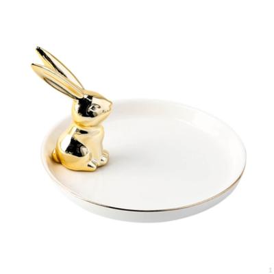 Jewelry Dish Plate Storage Tray Decorative Desktop Trinket Ring for