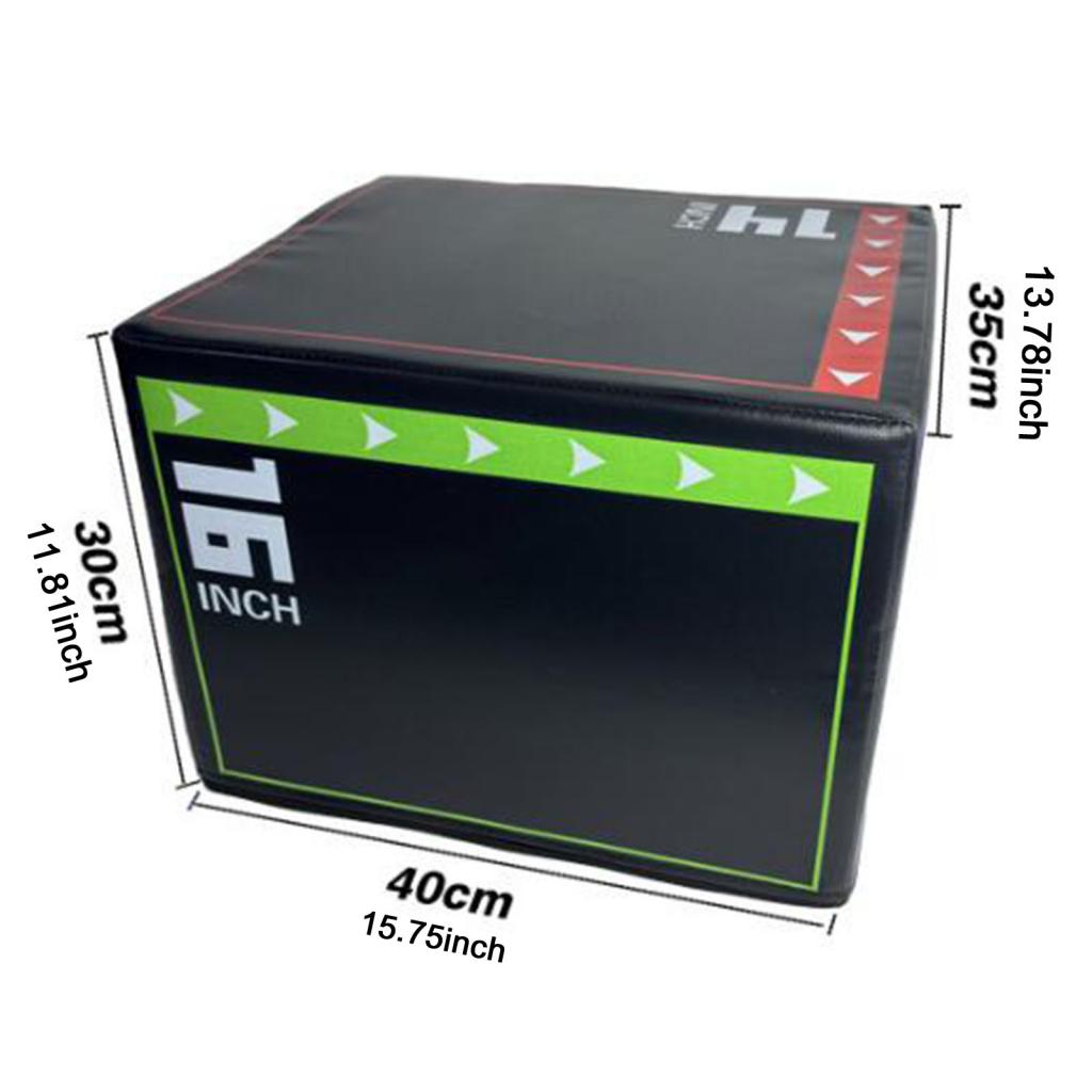 Sprungbox Agility Box Fitness Plyometrisch Plyo Box 3 in 1 für Ausfallschritte Heim-Fitnessstudio Konditionstraining, 40cmx30cmx35cm