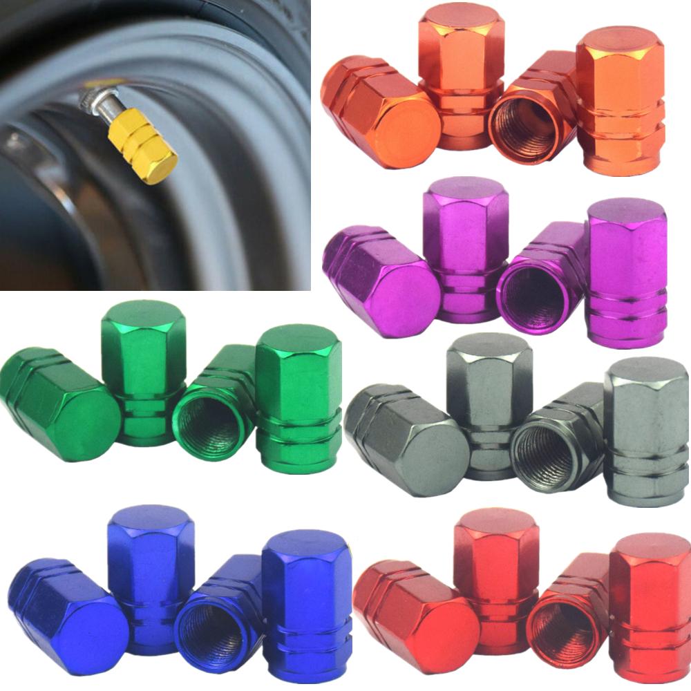 4Pcs Aluminum Tire Valve Caps Car Rim Plugs Tire Valve Cover Valve Stem Nipple Caps Motorcycle Car Wheel Plugs Valve Stems 1
